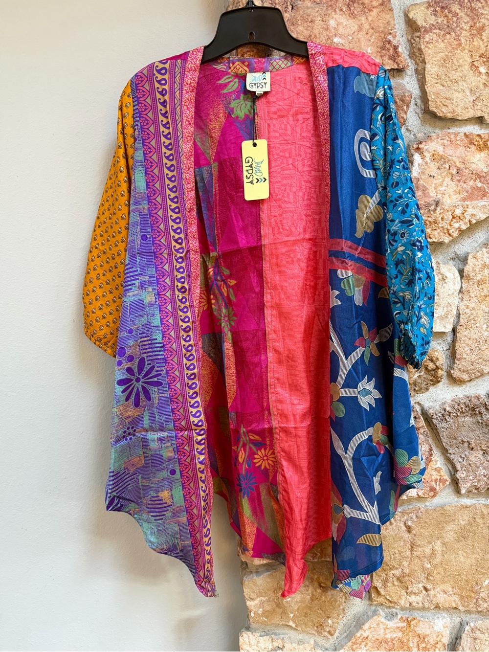 Jaded Gypsy Colorful Patchwork Sari Kimono